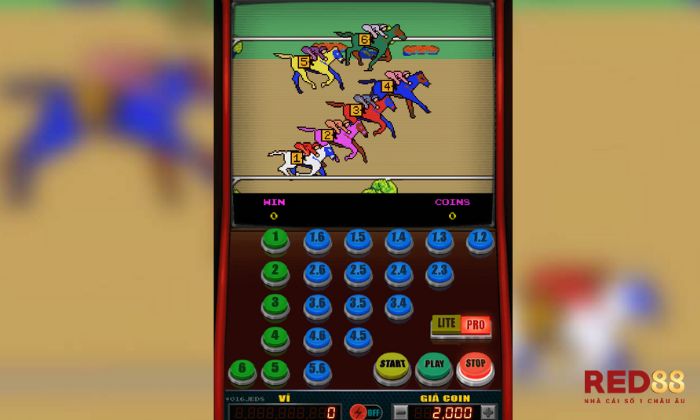 Game đua ngựa máy xèng Red88