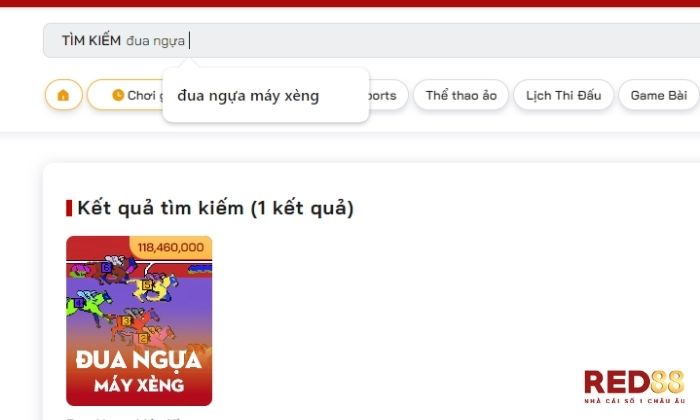 Đua ngựa máy xèng Red88 là trò chơi được nâng cấp từ mẫu game đua ngựa ăn xu