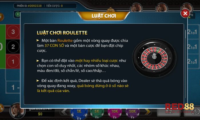 Tóm tắt luật chơi Roulette Red88 dễ chơi dễ thắng