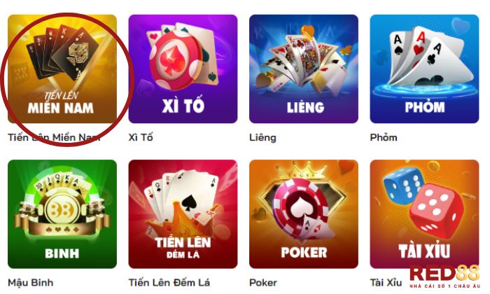 Tiến lên miền nam Red88 là một trong những game bài chất lượng 