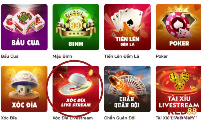 Xóc đĩa livestream Red88 tạo ra trải nghiệm thú vị và mới lạ đối với người chơi