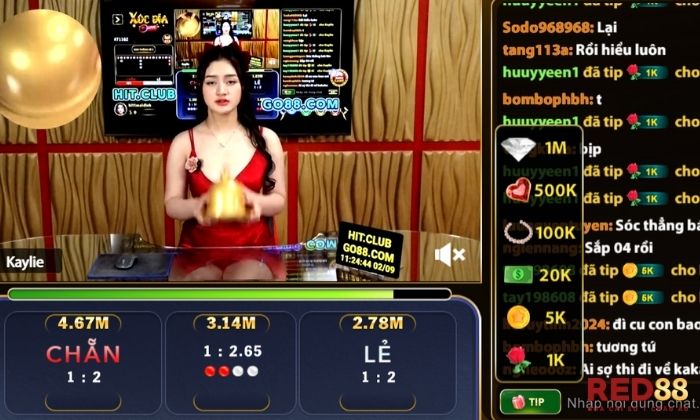 Xóc đĩa livestream Red88 sử dụng công nghệ hiện đại