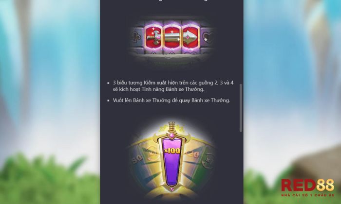 Tính năng Bánh xe Thưởng trong Gem Saviour Sword Red88