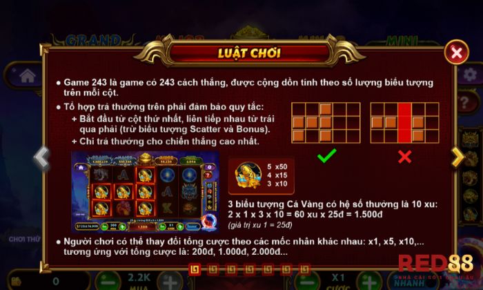 Luật chơi Kho Báu Tứ Linh tại Red88 đơn giản, dễ hiểu